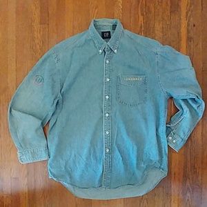 Sundance film Festival 1996 GAP blue cotton shirt